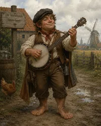 Portret van Banjo Bob Vanden Akker